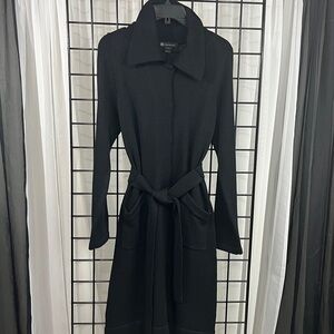 VINTAGE INC International Concepts Black Knit Long Sweater /Coat